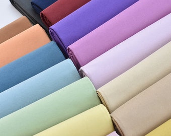 Twill Cotton Fabric, 100% Cotton, Washed Cotton Fabric, Solid Cotton, Colored Cotton Fabric, Apparel Fabric, By the Half Yard