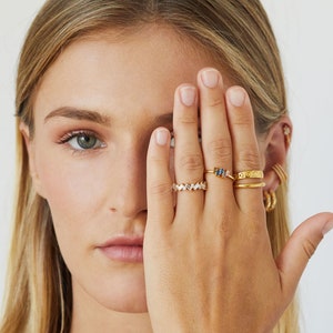 Open ring, wrap ring, minimal gold ring, dainty ring, thin ring, statement ring, stacking ring, snake ring, delicate ring, minimalist ring image 5