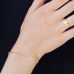 Thin gold bracelet, dainty bracelet, minimal gold bracelet, delicate bracelet, link chain bracelet, simple bracelet, thin chain bracelet image 8