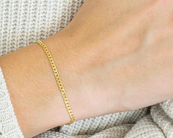 Link bracelet, gold chain bracelet, minimal gold bracelet, stacking bracelet, delicate chain bracelet, dainty link bracelet, tiny bracelet