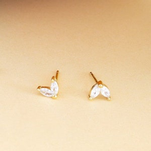 Dainty studs, delicate studs, tiny studs, small gold studs, cz studs, tiny earrings, delicate gold earrings, dainty cz studs, minimal studs