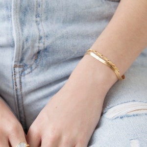 Thin gold bracelet, dainty bracelet, minimal gold bracelet, delicate bracelet, link chain bracelet, simple bracelet, thin chain bracelet image 7