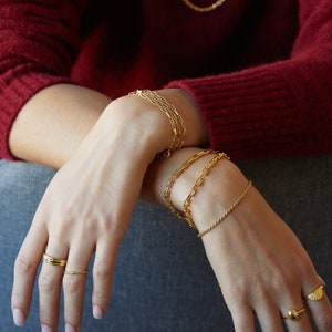 Dainty gold bracelet, chain bracelet, minimal bracelet, delicate gold bracelet, vintage bracelet, trendy bracelet, simple chain bracelet image 5