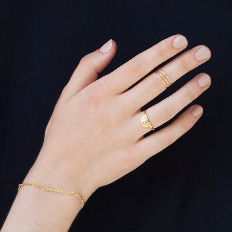 Thin gold bracelet, dainty bracelet, minimal gold bracelet, delicate bracelet, link chain bracelet, simple bracelet, thin chain bracelet image 8