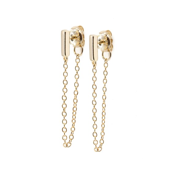 Gold Chain Earrings, Bar Chain Earrings, Chain Studs, Minimalist Earrings, Gold Chain Studs, Chain Stud Earrings, Minimal Chain Studs