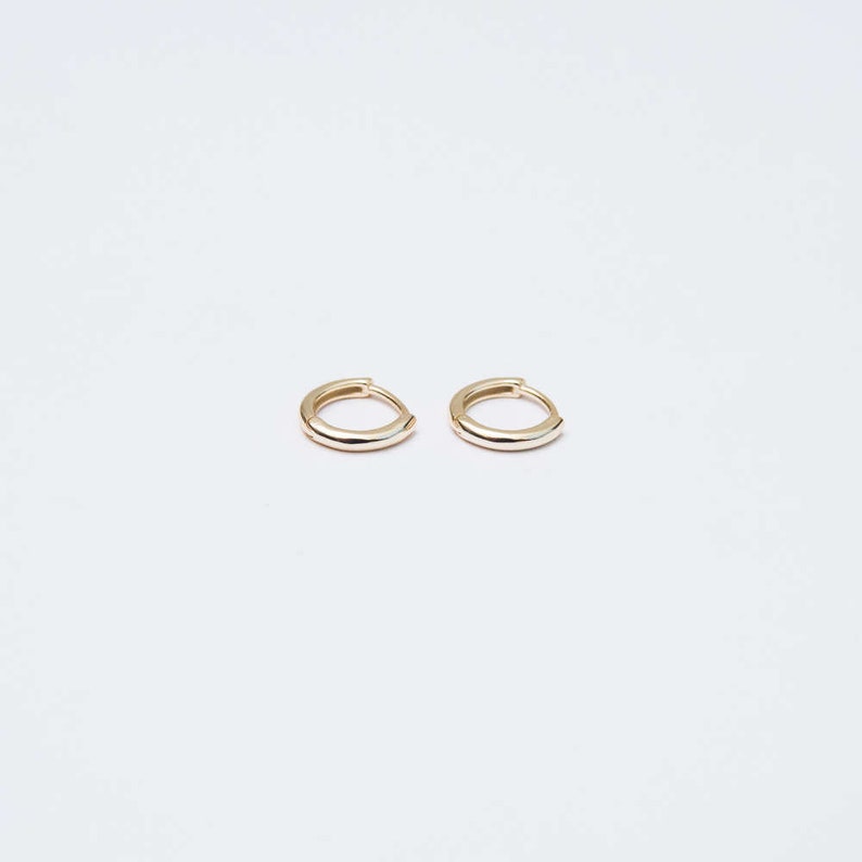 Small gold hoops, tiny hoop earrings, small hoop earrings, minimalist gold hoops, minimal hoop earrings, tiny hoop earrings, dainty hoops image 5