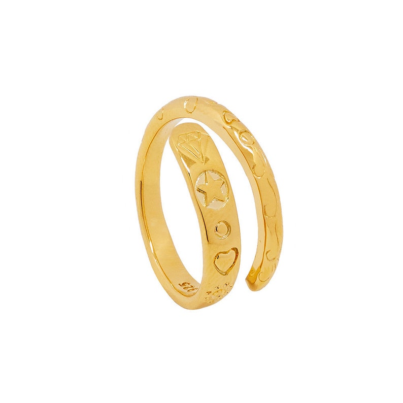 Open ring, wrap ring, minimal gold ring, dainty ring, thin ring, statement ring, stacking ring, snake ring, delicate ring, minimalist ring image 2