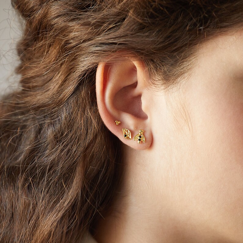 Tiny Stud Earrings Gold Stud Earrings Simple Gold Studs Etsy Canada