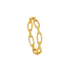 Chain ring, link ring, dainty gold ring, delicate ring, thin ring, tiny ring, mininal ring, stacking ring, thin chain ring, ring stacker image 2