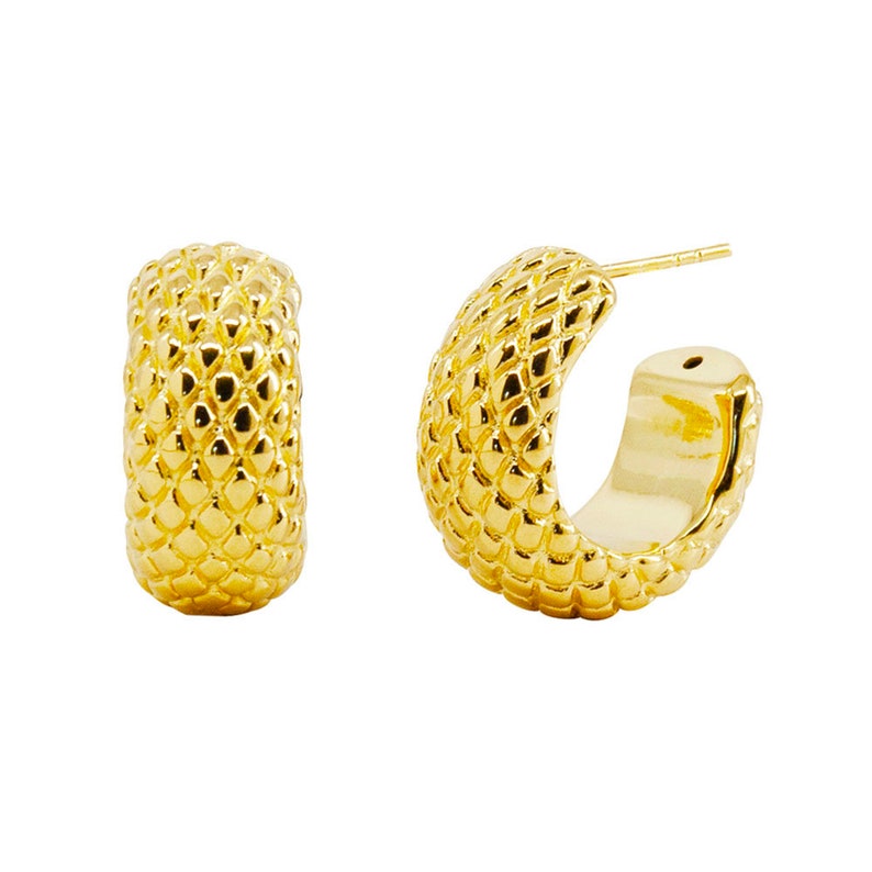 Statement earrings, minimal gold hoops, dainty hoop earrings, large gold hoops, chunky hoops, gold earrings, dainty jewelry, minimal hoops image 2