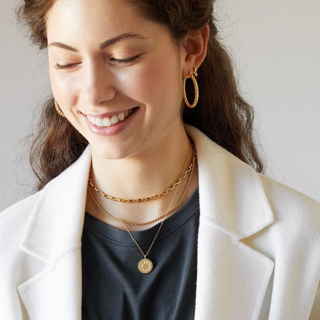 Dainty Necklace Link Necklace Dainty Gold Necklace Thin Etsy