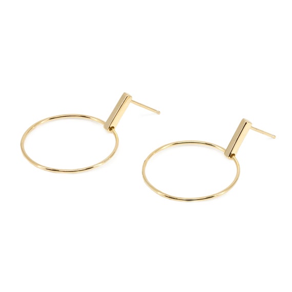 Circle and bar hoop earrings online