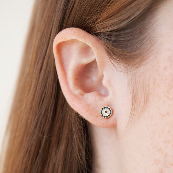 Evil eye deals earrings etsy