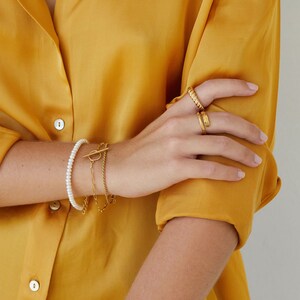 Dainty gold bracelet, chain bracelet, minimal bracelet, delicate gold bracelet, vintage bracelet, trendy bracelet, simple chain bracelet image 3