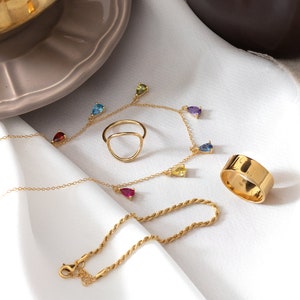 Dainty gold bracelet, chain bracelet, minimal bracelet, delicate gold bracelet, vintage bracelet, trendy bracelet, simple chain bracelet image 4