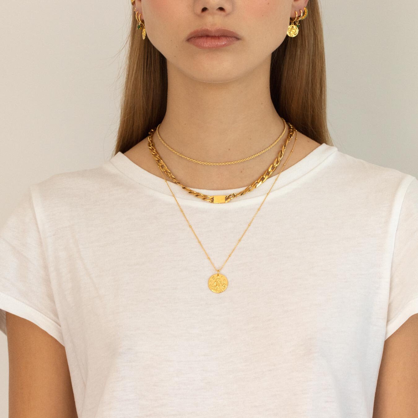 Zodiac Necklace Horoscope Necklace Gold Medallion Pendant Etsy UK