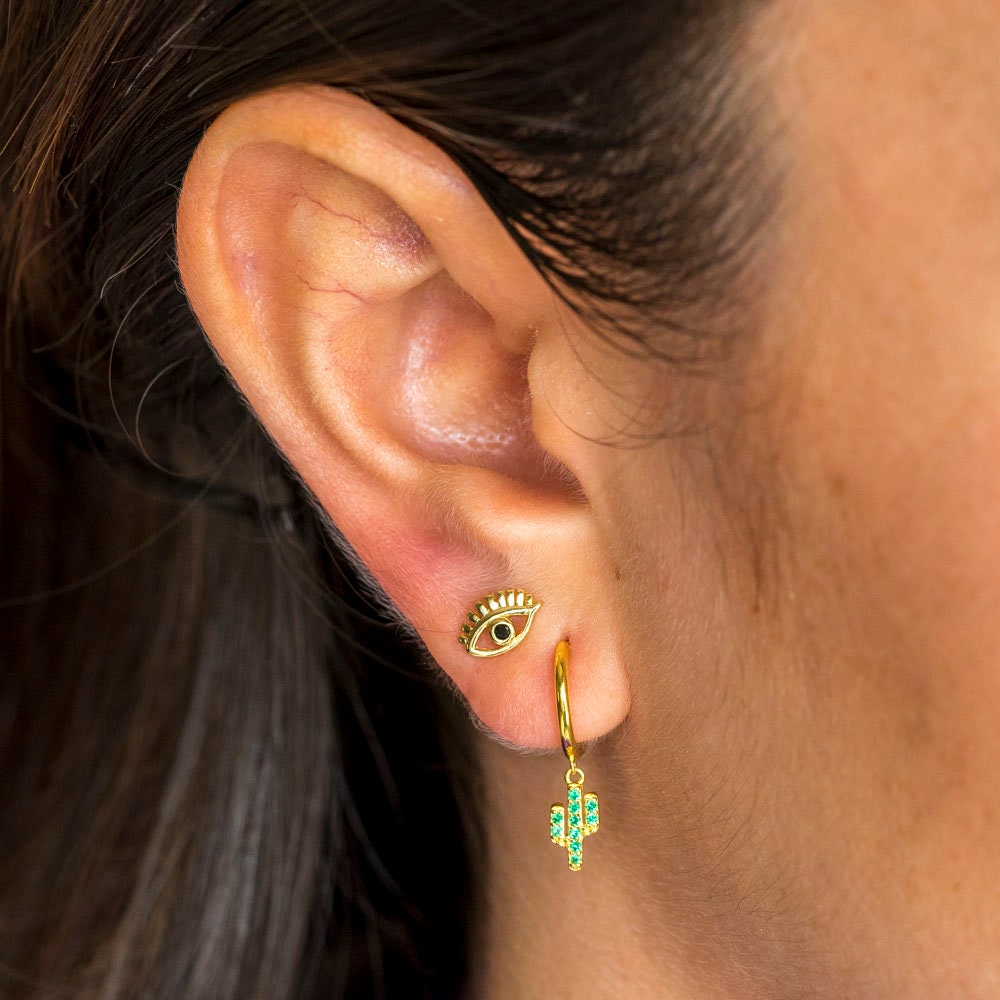 Tiny Evil Eye Studs Evil Eye Stud Earrings Eye Earrings Eye - Etsy