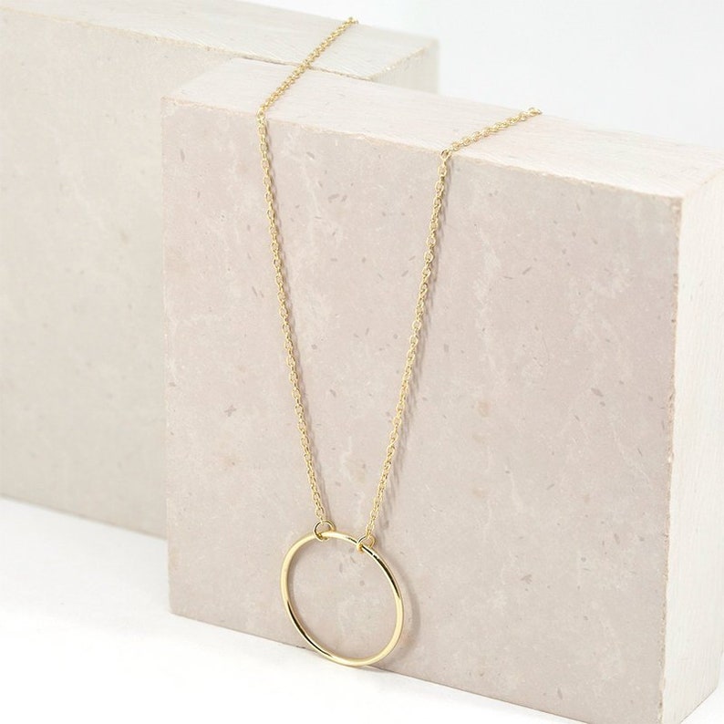 Karma Necklace Open Circle Necklace Circle Necklace Dainty Etsy