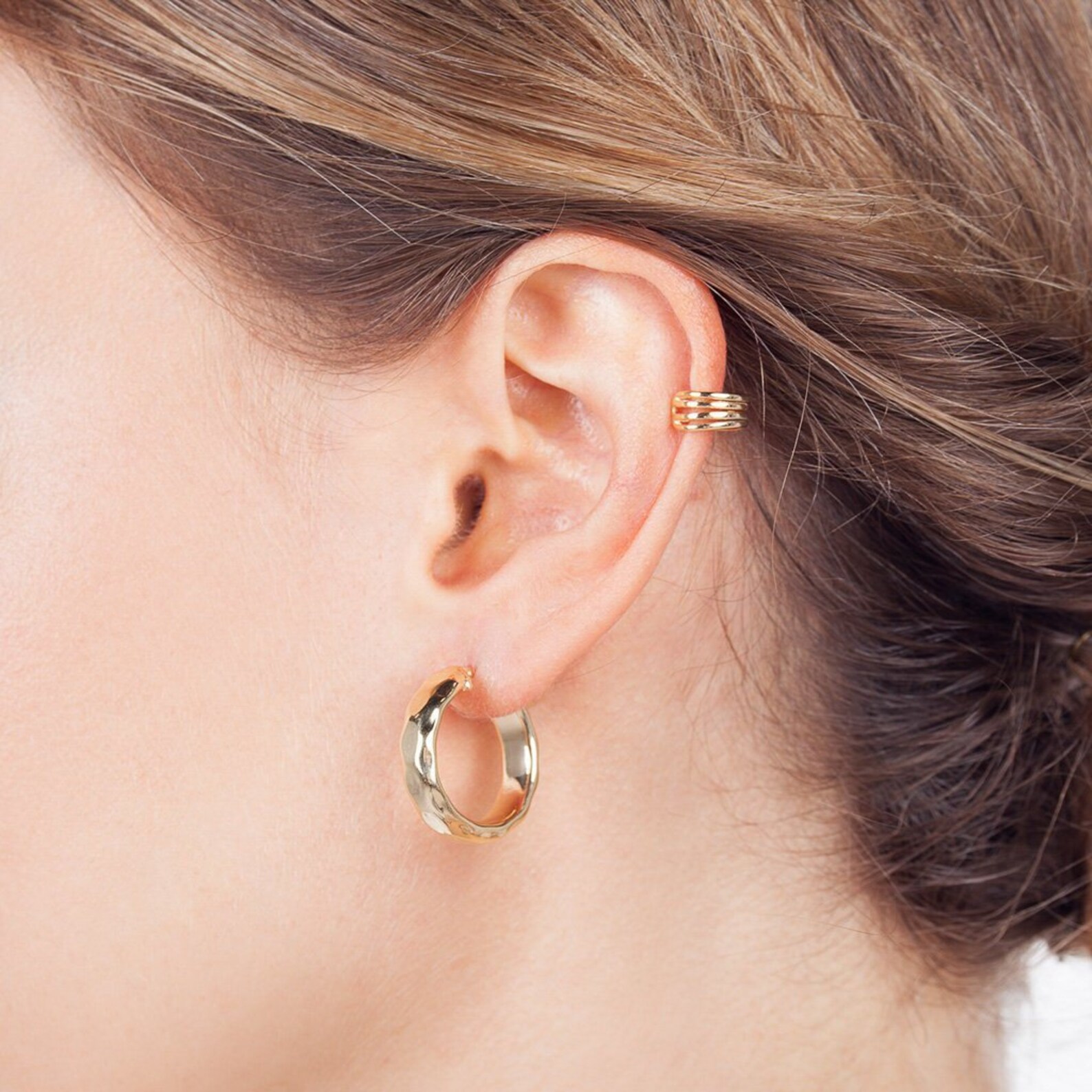 Cartilage Cuff Minimal Ear Cuff Fake Piercing Cartilage Etsy