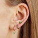 Tiny studs, dainty studs, green stone earrings, small gold earrings, delicate stud earrings, minimal gold studs, dainty gold earrings