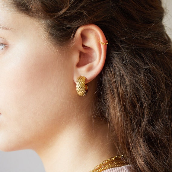 Sandrop Earrings | Gold Gradient Drop Earrings | Large Earrings