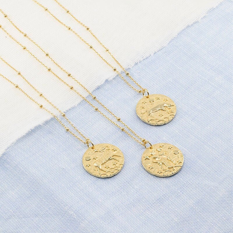 Zodiac necklace, star sign necklace, taurus necklace, astrology neckl…
