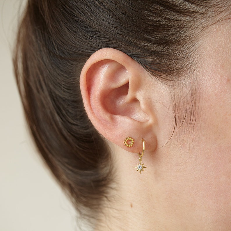 minimal earrings sun earrings delicate studs Sun stud earrings tiny studs gold dainty studs tiny stud earrings dainty jewelry