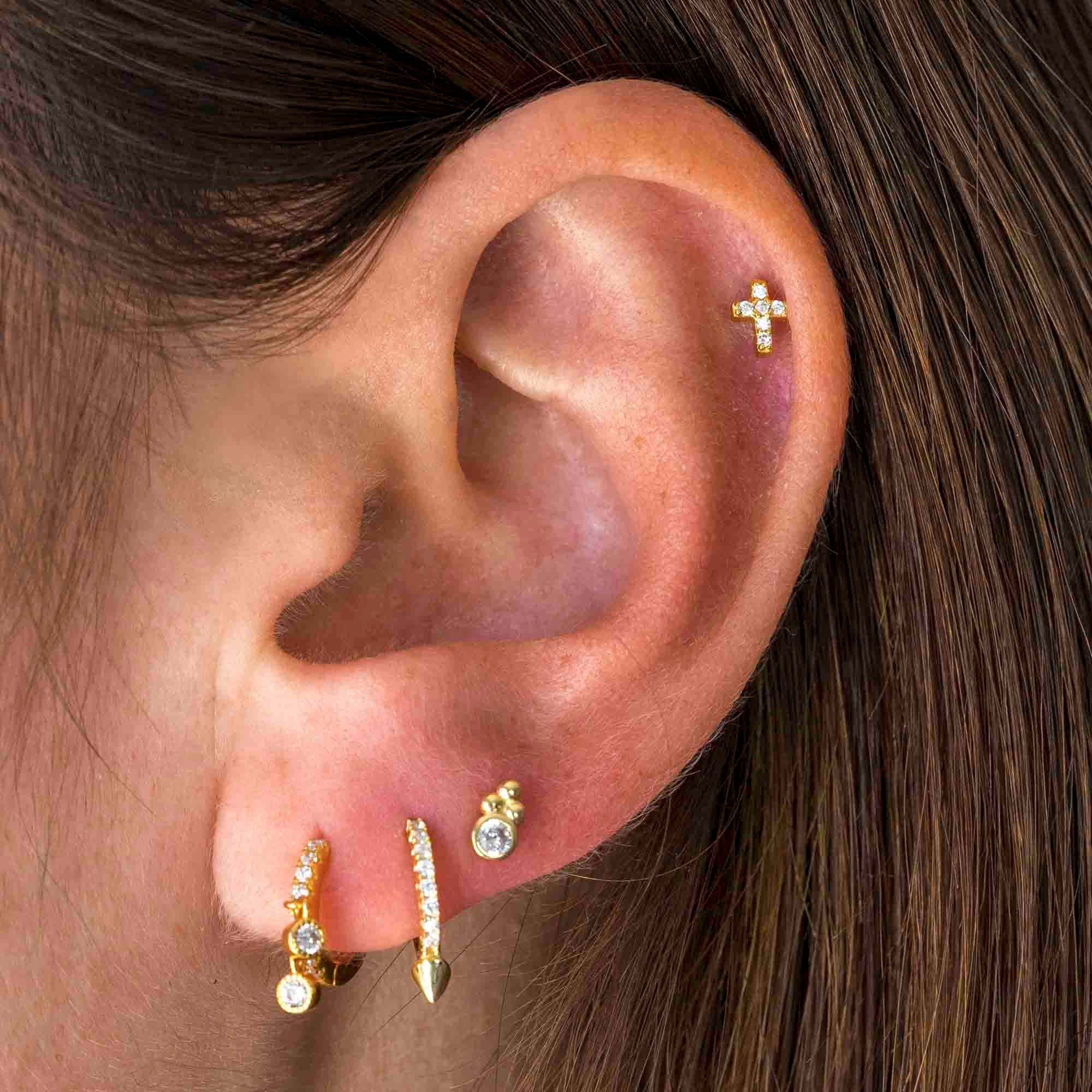 Signature Large Earring Backs in Gold | Julie Vos