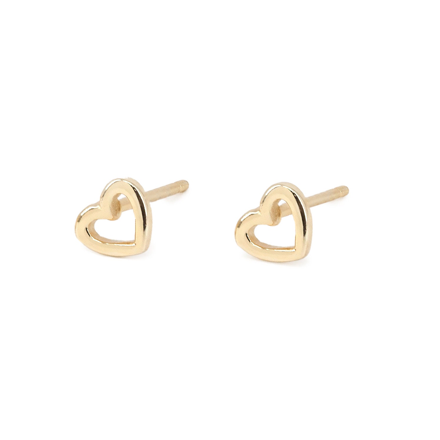 Gold Bitsy Heart Studs main image 1