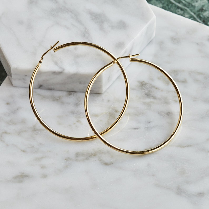 Large hoops, statement hoop earrings, big hoops, thin gold hoop earrings, minimalist hoops, delicate hoop earrings, statement hoops image 6