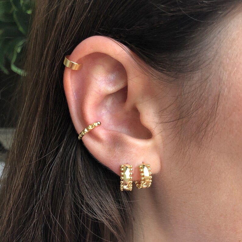 Gold ear cuff adjustable ear cuff dainty ear cuff cartilage Etsy