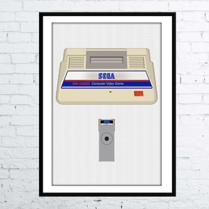 Sega SG-1000 Console Poster Retro Digital Art Poster / Print