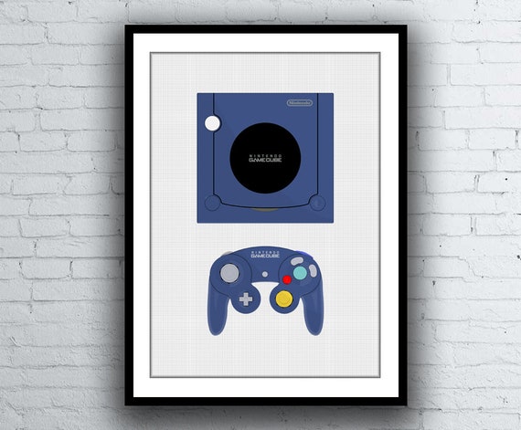 Nintendo Gamecube Poster Computer Poster and Gamepad Digital - Etsy