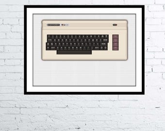 Poster del computer Commodore VIC20, poster d'arte digitale retrò / stampa