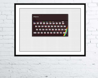 Sinclair ZX Spectrum Computer Poster Digital Art Poster / Print