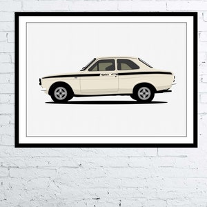Ford Escort Mk1 Mexico Edition - Drawing Digital Art Poster / Print / Something Different!