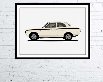 Ford Escort Mk1 Mexico Edition - Disegno Digital Art Poster / Stampa / Qualcosa di diverso!