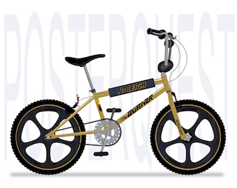 Photorealistic Drawing Raleigh Burner super Tuff Pop Art Retro Drawing Poster Digital Art Poster Print Nostalgic Eighties Etsy UK