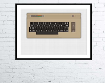 Commodore 64 Computer Poster Retro Digital Art Poster / Print