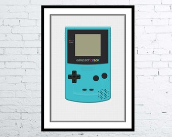 Nintendo Gameboy Color Computer Poster Nintendo Gameboy Digital Art Poster / Print