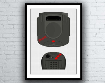 Atari Jaguar Poster Computer Poster und Gamepad Digital Art Poster / Print