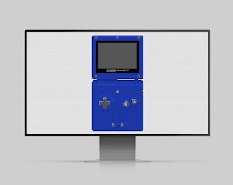 Nintendo Gameboy Advance SP Cobalt Blue Computer Poster Retro Digital Download