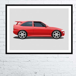 Ford Escort Cosworth - Disegno Digital Art Poster / Stampa / Qualcosa di diverso!
