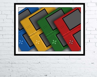 Nintendo DS Lite Computer Poster Nintendo DS Digital Art Poster / Print