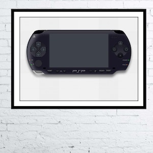Photorealistic Drawing  Sony PSP Console Digital Art Gamer Poster / Print Nostalgic Ninetees