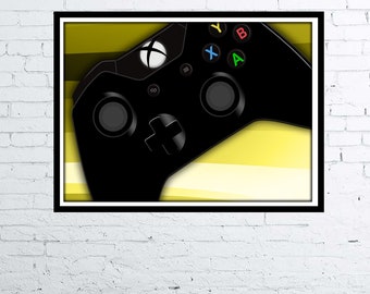 Xbox Controller Gamepad Digital Art Poster / Print