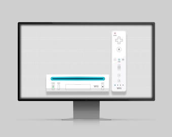Poster retrò per computer Nintendo Wii, download digitale