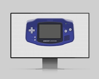 Poster retrò per computer Nintendo Gameboy Advance, download digitale