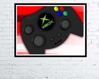 Xbox Controller Gamepad Digital Art Poster / Print