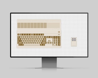 Commodore Amiga A500 Computer Poster Retro Digital Download